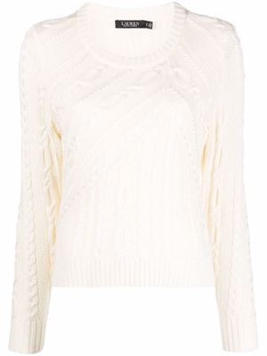 Lauren Ralph Lauren cable-knit jumper - White