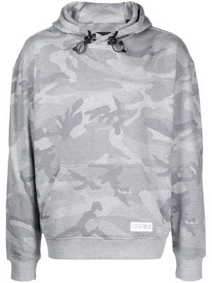 Mostly Heard Rarely Seen camouflage logo-print hoodie - Grey