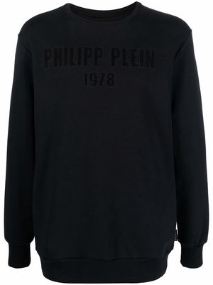 Philipp Plein logo-print long-sleeve sweatshirt - Black