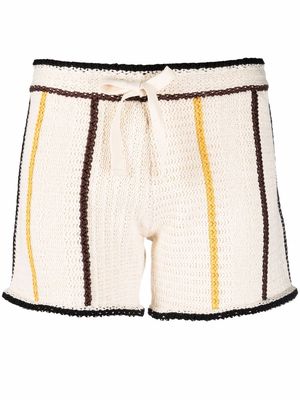 Jil Sander striped knitted shorts - Neutrals