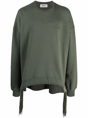 AMBUSH fringed-hem sweatshirt - Green