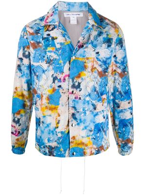 Comme Des Garçons Shirt all-over print bomber jacket - Blue