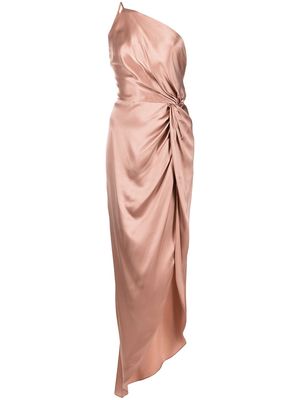 Michelle Mason twist-knot silk gown - Pink