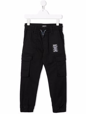 Dkny Kids patch cargo trousers - Black