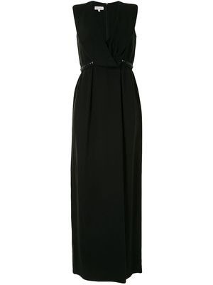 Delpozo V-neck long dress - Black