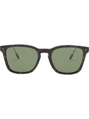 Giorgio Armani square-frame tinted sunglasses - Brown