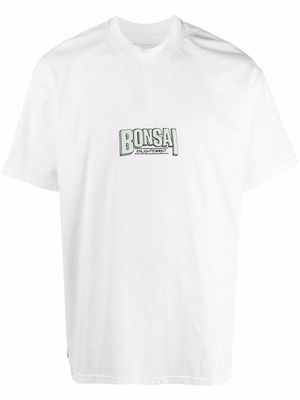 Bonsai logo-print cotton T-shirt - White