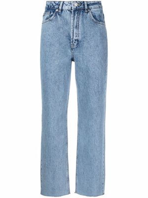12 STOREEZ raw-hem straight leg jeans - Blue