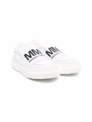 MM6 Maison Margiela Kids logo-print low top sneakers - White