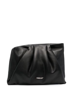 AMBUSH large ruched clutch bag - Black