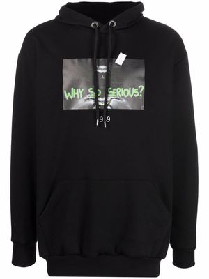 Throwback. graphic-print hoodie - Black