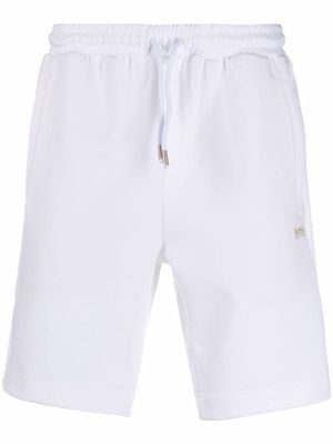 BOSS straight-leg track shorts - White