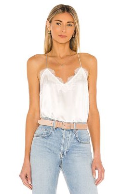 CAMI NYC Racer Charmeuse Cami in White