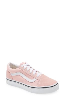 Vans Kids' Old Skool Sneaker in Powder Pink/True White