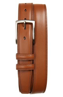 Torino Kipskin Leather Belt in Saddle Tan