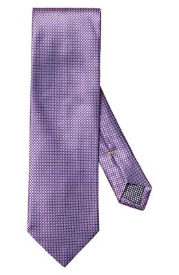 Eton Geometric Silk Tie in Dark Purple