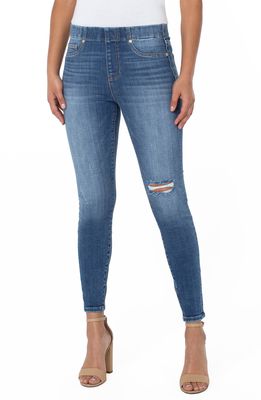 Liverpool Los Angeles Chloe Ripped Pull-On High Waist Ankle Skinny Jeans in Johnson