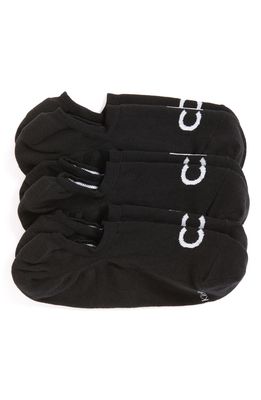 Calvin Klein 3-Pack No-Show Socks in Black