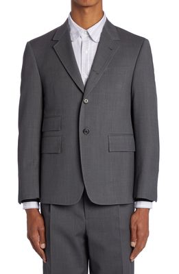 Thom Browne Fit 5 Single Vent Wool Pique Sport Coat in Medium Grey