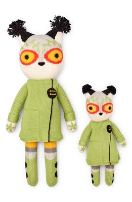 Cuddoll Ola Owl 13" Hand-Knit Stuffed Animal in Green