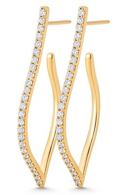 Sara Weinstock Veena Diamond Hoop Earrings in Yellow Gold
