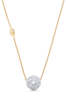 Sara Weinstock Illusion Diamond Pendant Necklace in Yellow Gold