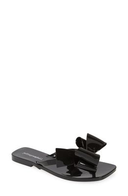 Jeffrey Campbell Sugary Flip Flop in Black Shiny