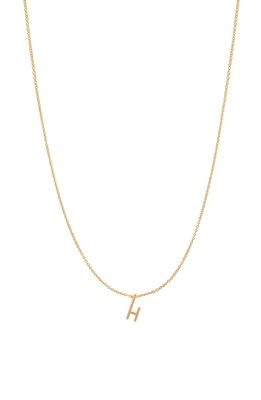 BYCHARI Initial Pendant Necklace in Gold-Filled-H