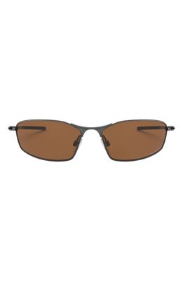 Oakley 60mm Polarized Rectangle Sunglasses in Tungsten/Prizm Tungsten