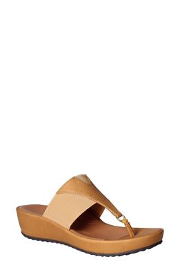 L'Amour des Pieds Chantara Thong Wedge Sandal in Lioness