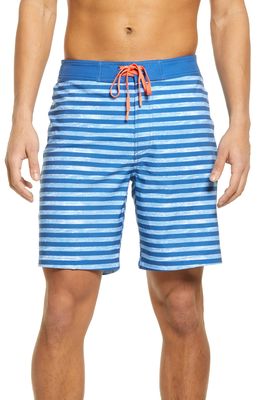 Southern Tide Patterned Board Shorts in Blue Cove