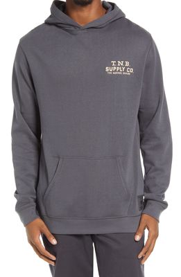 The Normal Brand Mountain Logo Fleece Hoodie in Charcoal