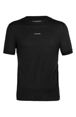 Icebreaker Meteroa Merino Wool Short Sleeve T-Shirt in Black