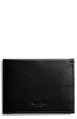 Shinola Slim Bifold Leather Wallet in Black