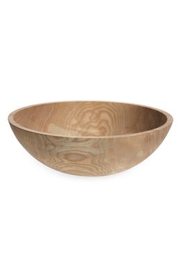 Farmhouse Pottery 17" Crafted Wooden Serving Bowl in Grey