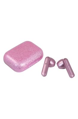 Iscream Glitter Earbuds with Case in Pink
