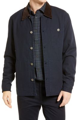 Frank And Oak Cotton Canvas Field Jacket in Sky Captain