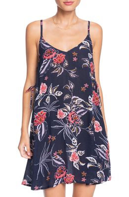 Roxy Beachy Vibes Cover-Up Dress in Mood Indigo Sunset Boogie S