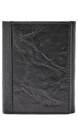 Fossil Neel Leather Wallet in Black
