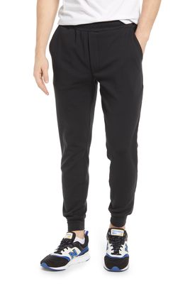 The Normal Brand Puremeso Straight Leg Flannel Sweatpants in Black