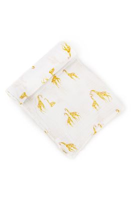 Pehr Print Organic Cotton Swaddle in Giraffe/Yellow
