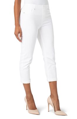 Liverpool Chloe Pull-On Crop Skinny Jeans in Bright White
