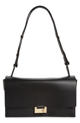 AllSaints Huasteca Leather Shoulder Bag in Black