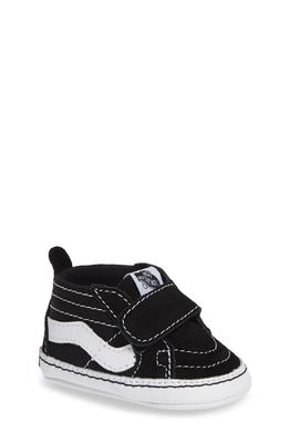 Vans 'SK8-Hi' Crib Sneaker in Black/true White