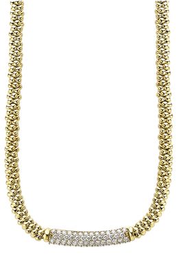LAGOS Diamond Caviar Necklace in Gold