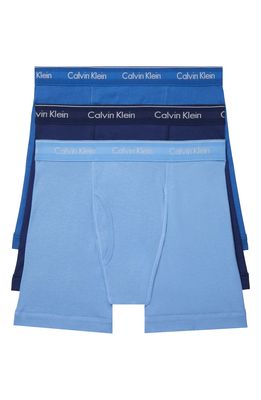 Calvin Klein 3-Pack Boxer Briefs in Blue Bay/Minnow/Medieval