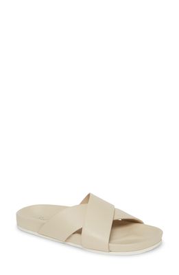 Seychelles Lighthearted Slide Sandal in Off White Leather