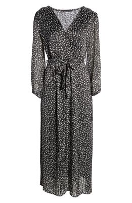Fraiche by J Nare Floral Long Sleeve Maxi Dress in Black