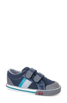 See Kai Run Russell Sneaker in Navy/Teal