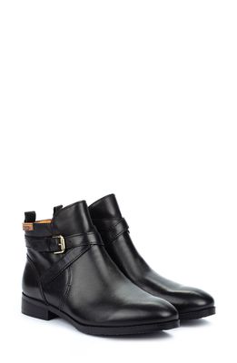 PIKOLINOS Royal Buckle Bootie in Black Leather